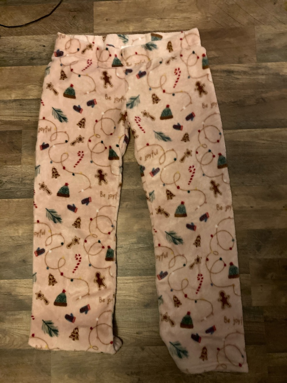 Cozy Holiday Fleece Pajama Pants - Pink Festive Print